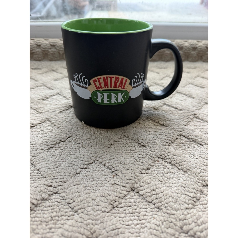 Friends Central Perk Coffee Large 20oz Ceramic Mug Black Green Official Licensed